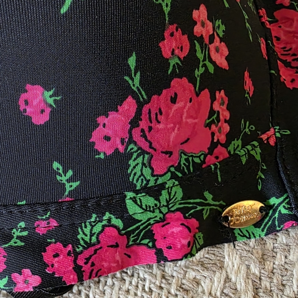 Betsey Johnson Pink and Black Floral Bra Size 38B New with Tags - Picture 3 of 4